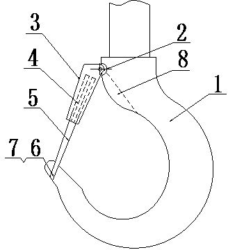 Lifting hook and crane provided with same