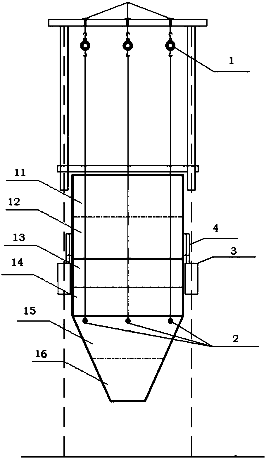 Mounting method of sintering stock bin