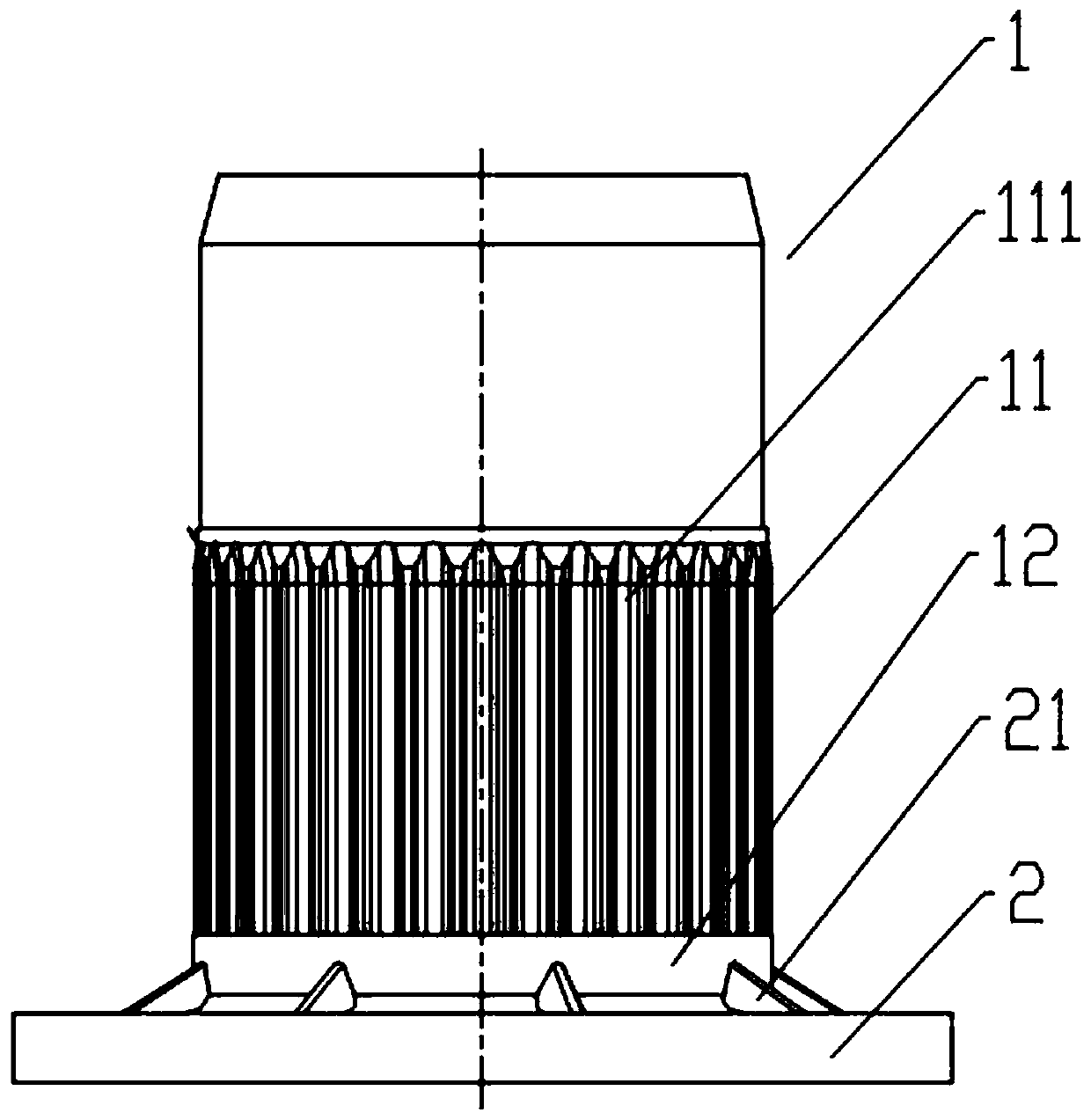 Waterproof connecting piece of riveting system and riveting system