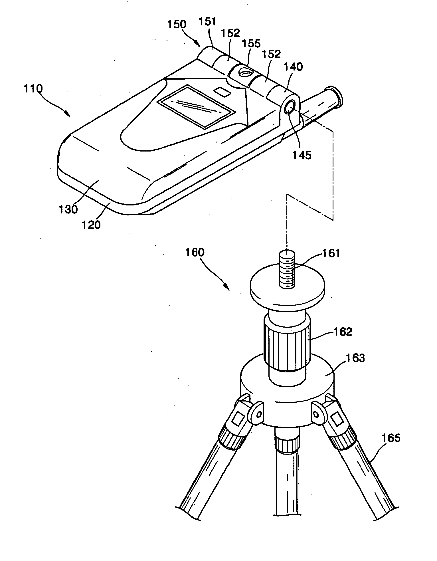 Imaging device having stand connection