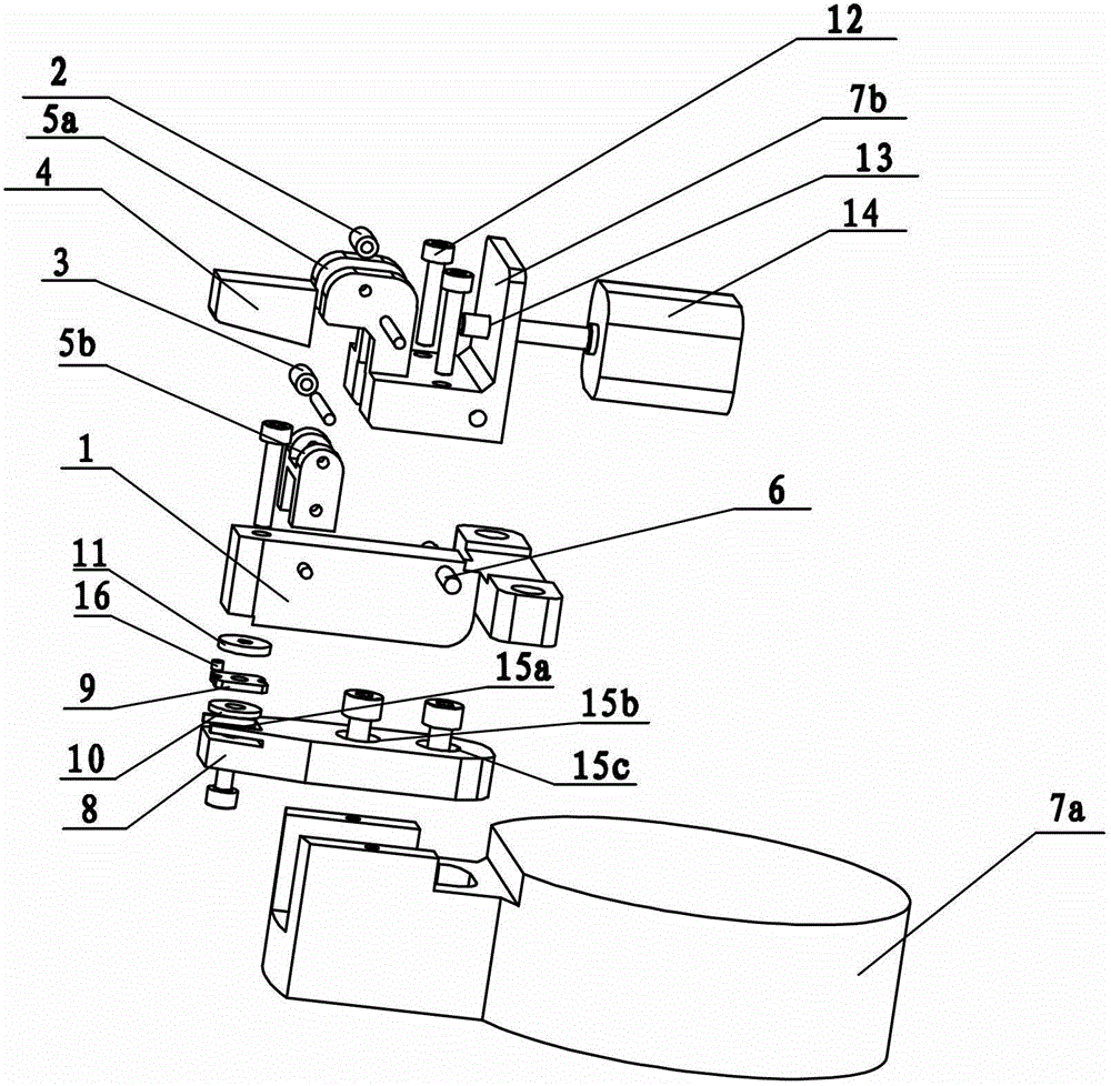 Inclined wedge block hold-down device for sawtooth material