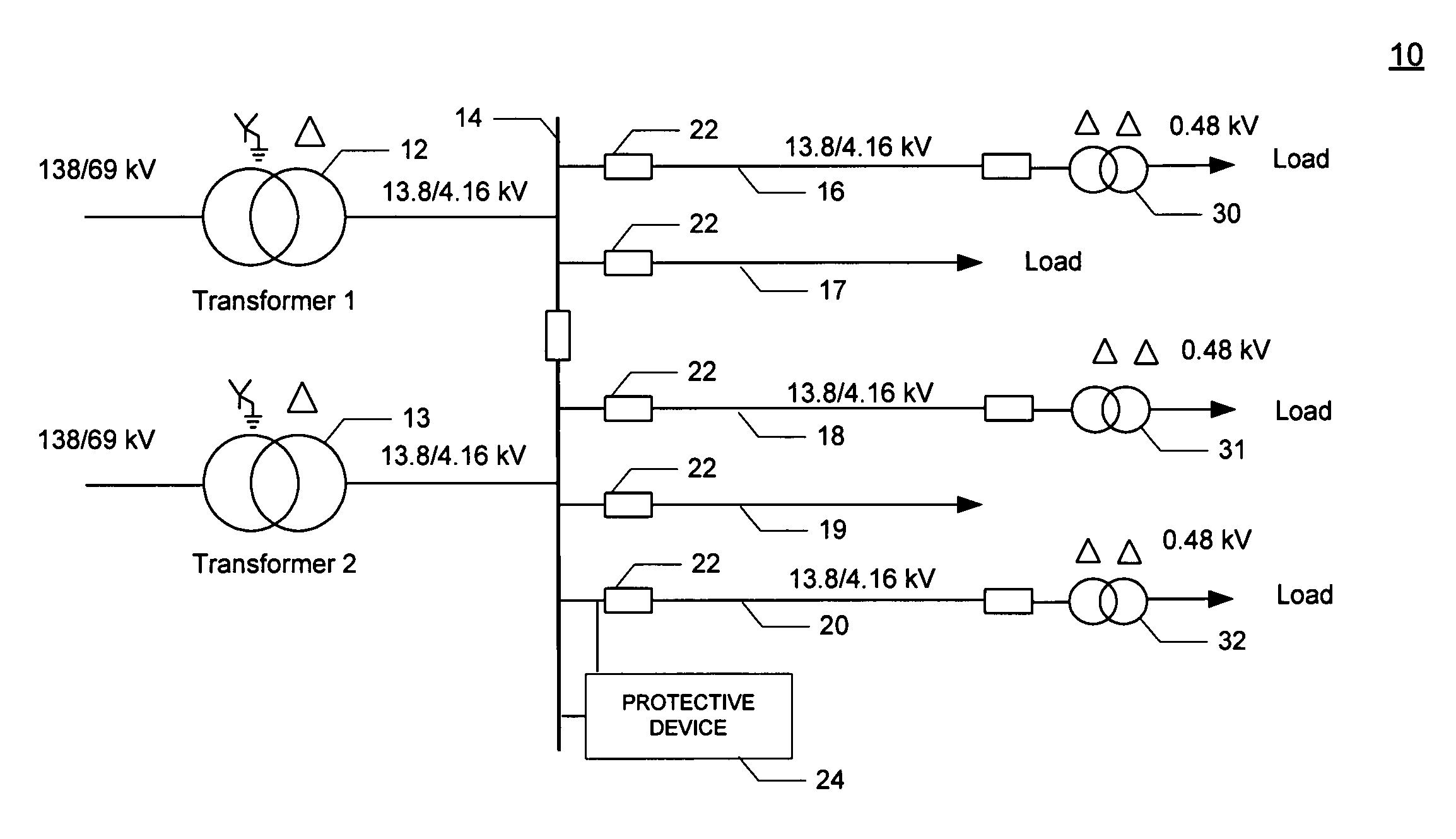 Apparatus and method for determining a faulted phase of a three-phase ungrounded power system