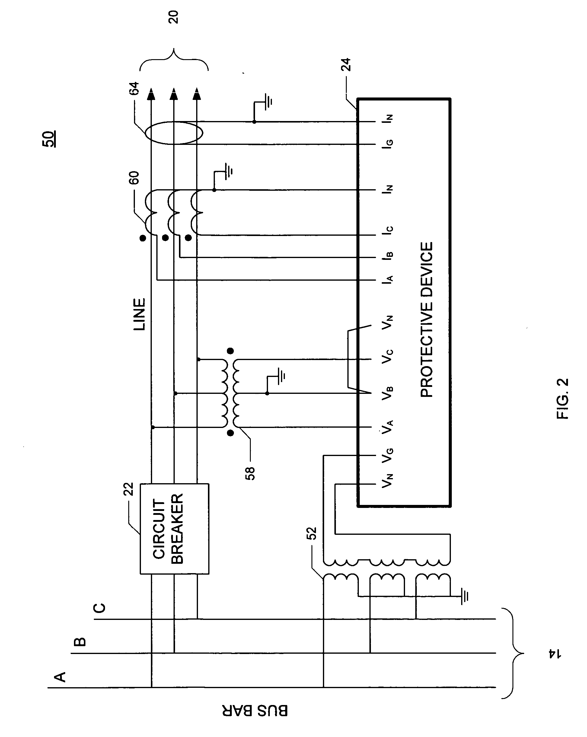 Apparatus and method for determining a faulted phase of a three-phase ungrounded power system