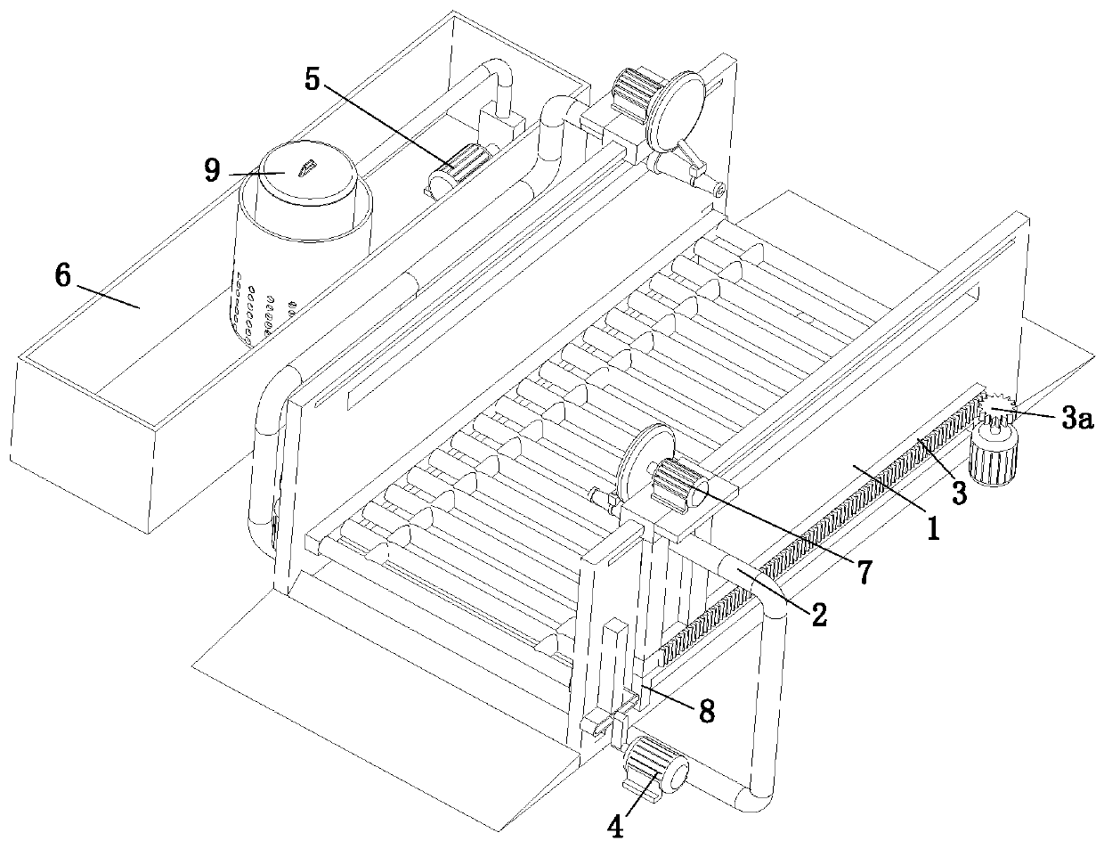 Muck truck cleaning device used at construction site