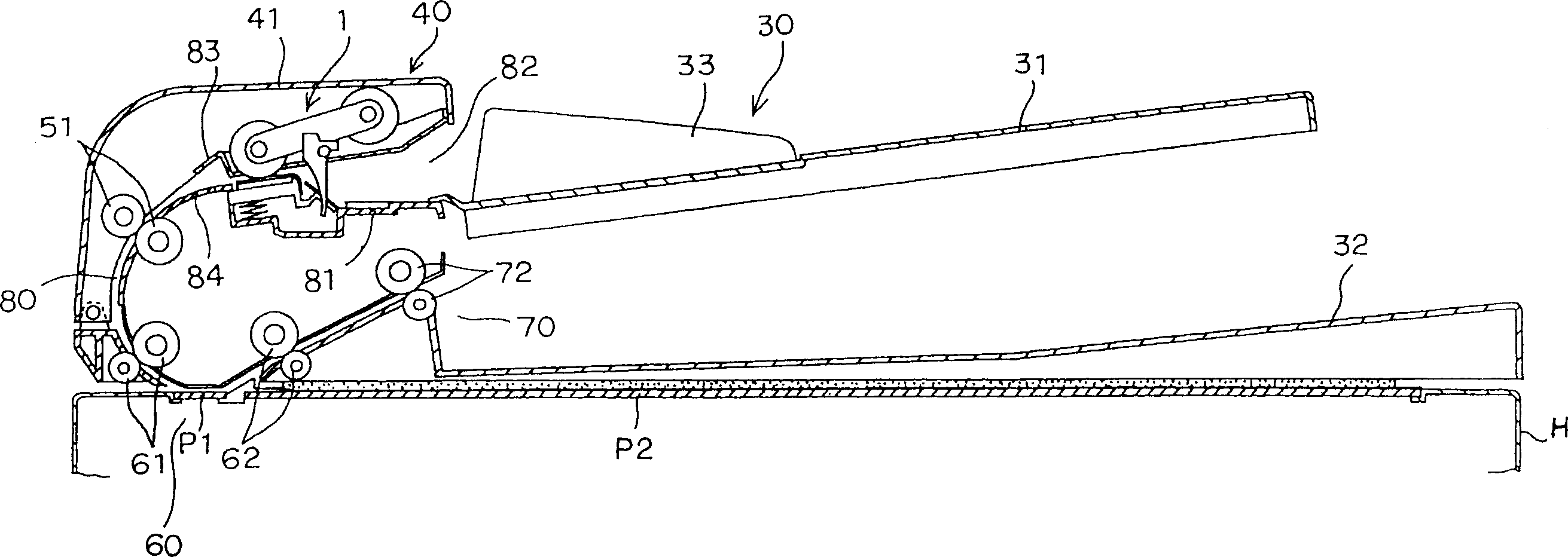 Paper sheet conveying & feeding apparatus and automatic coveying & feeding manuscript device with the same apparatus