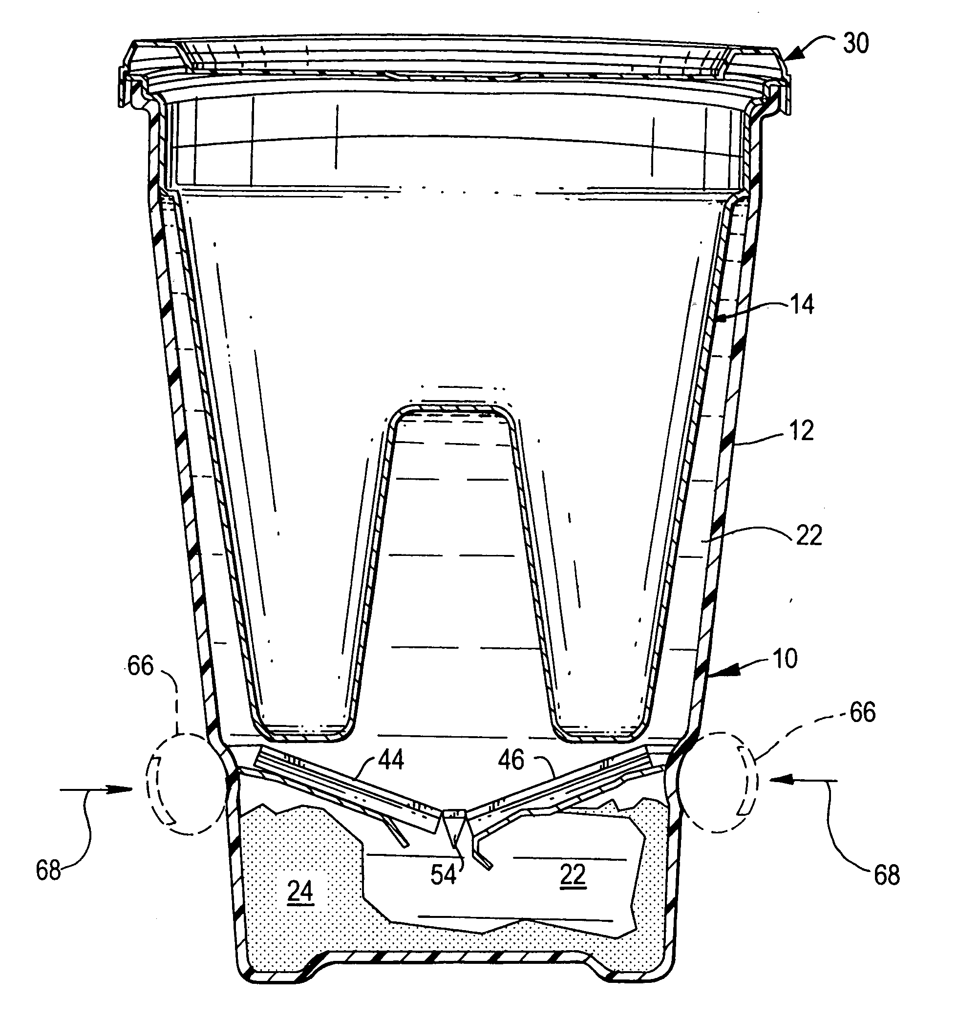 System for and method of making an arrangement for changing the temperature of a product