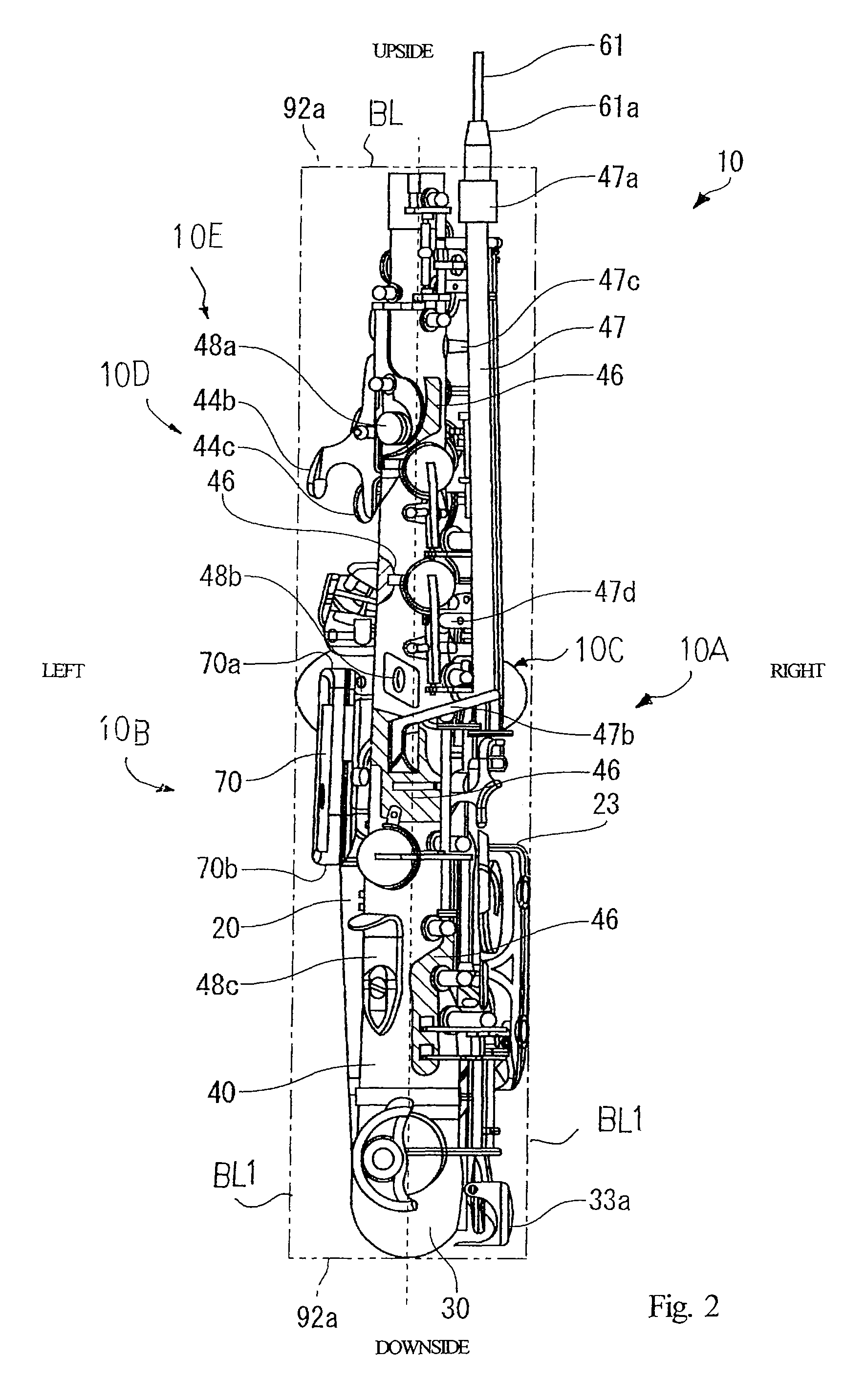 Hybrid wind musical instrument and electric system incorporated therein