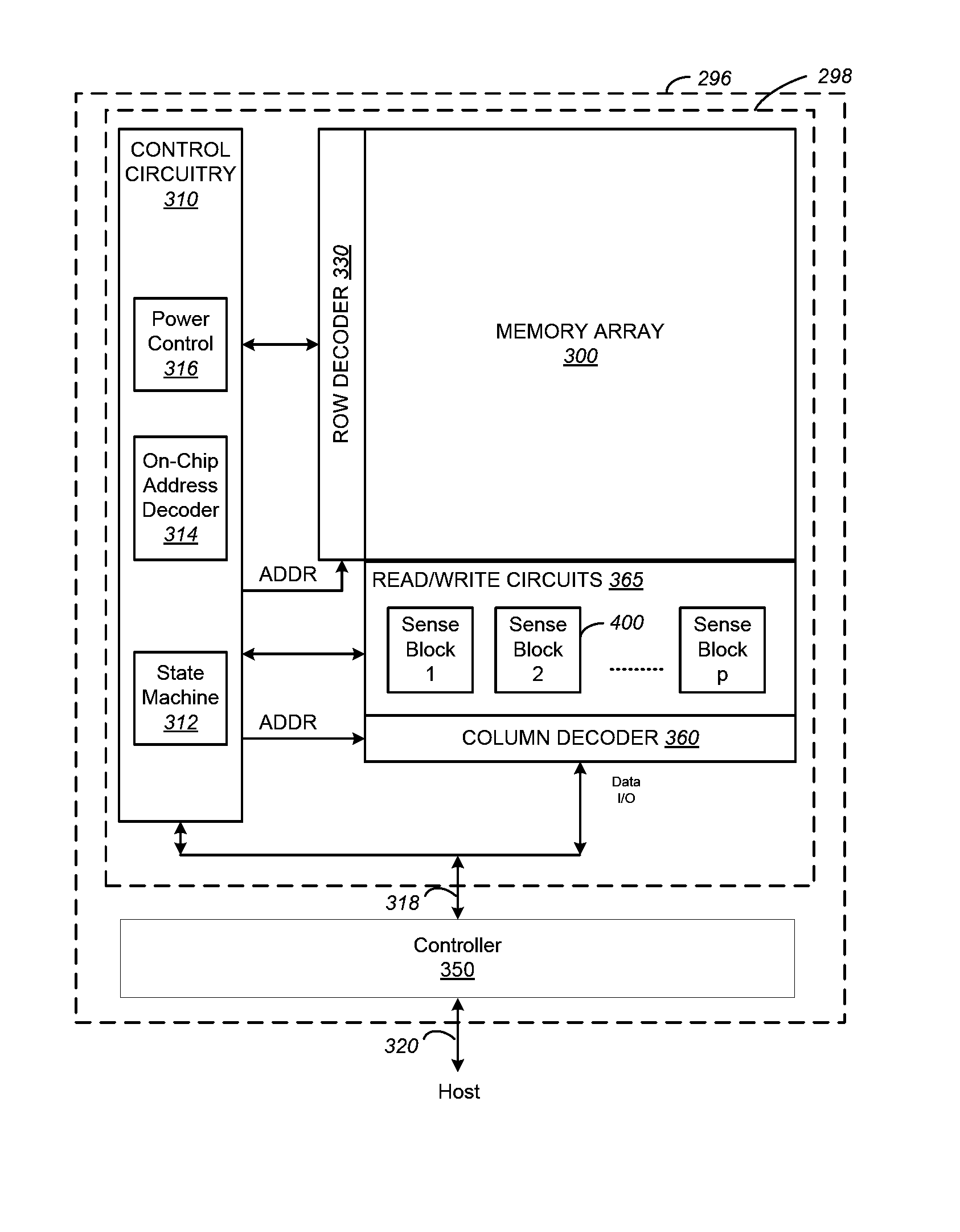 System for performing data pattern sensitivity compensation using different voltage