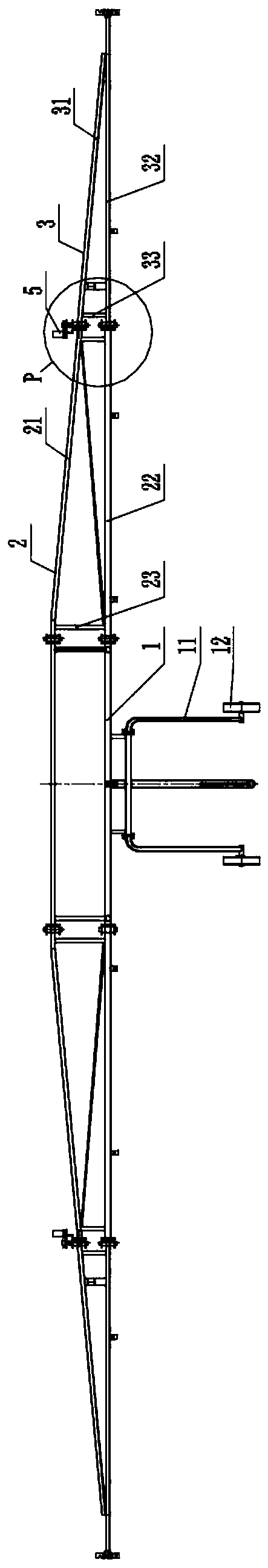 Truss type spray nozzle vehicle capable of being automatically unfolded or folded