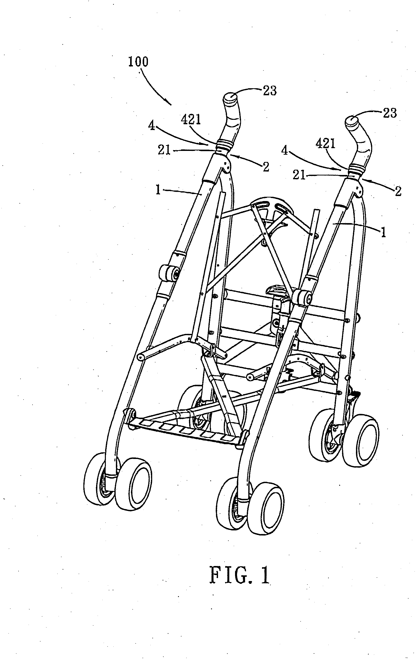 Stroller and handle height adjusting mechanism thereof