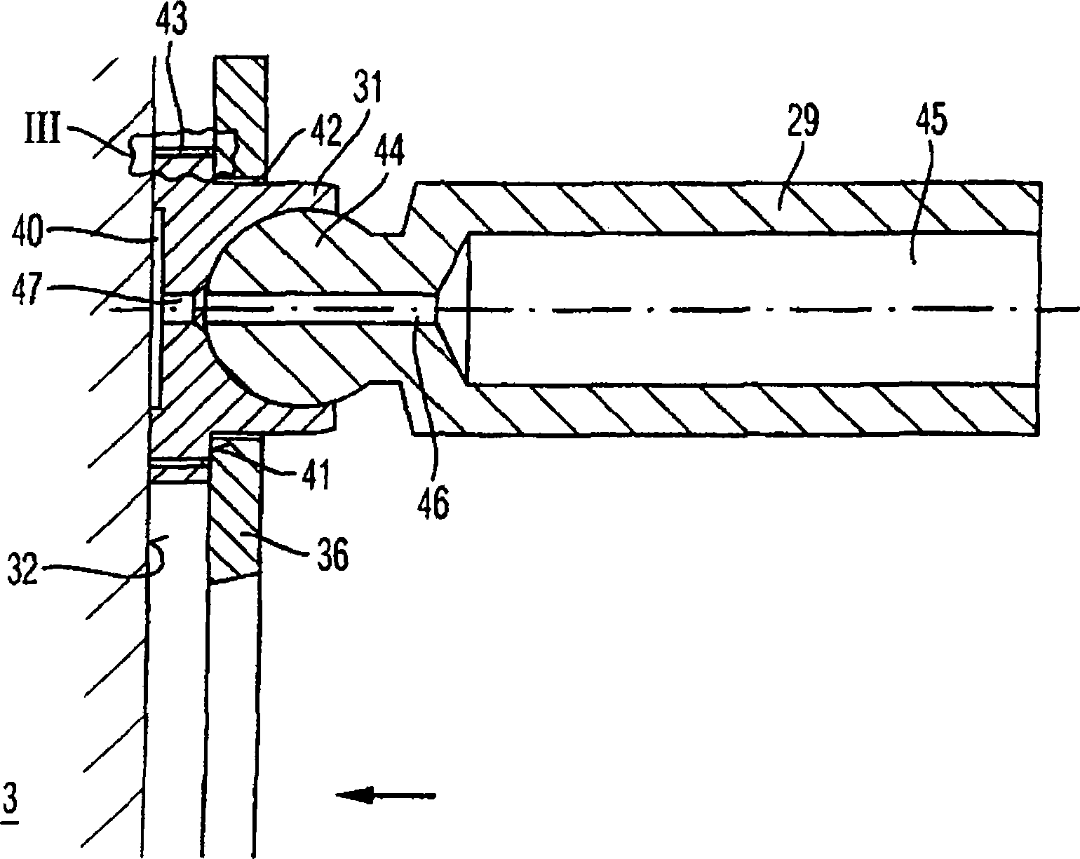 Axial piston machine having a hydrostatic support of the hold-down