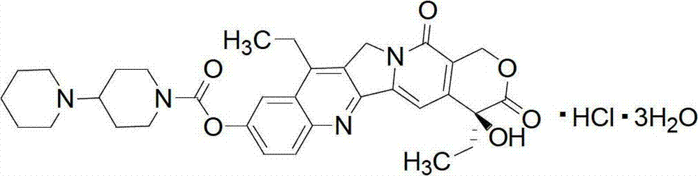 Irinotecan hydrochloride composition and preparation method thereof