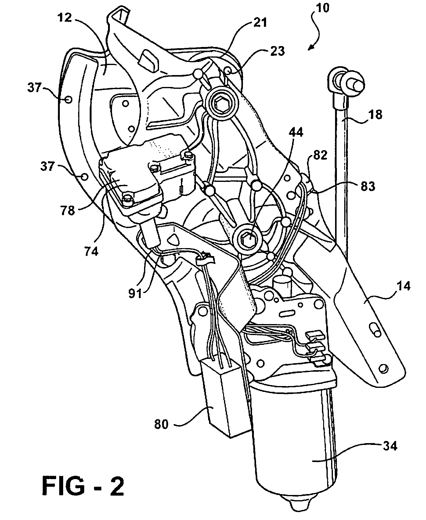 Power drive mechanism for a motor vehicle liftgate having a disengageable gear train