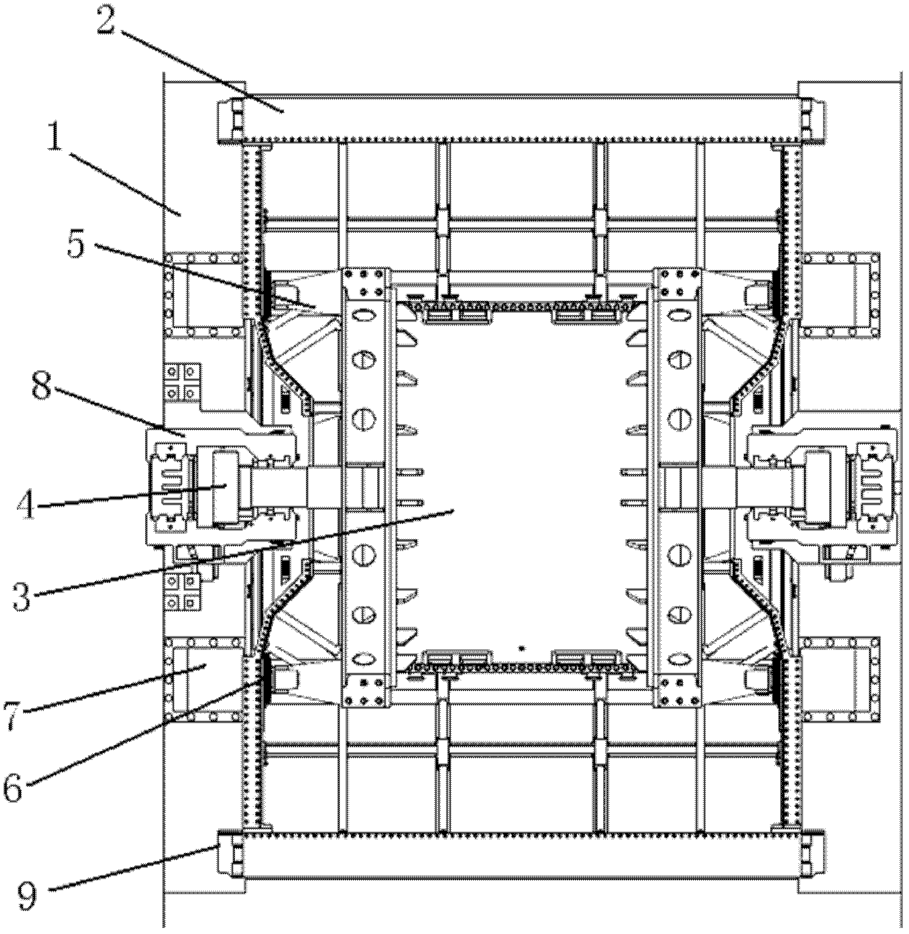 Supporting structure of low-pressure cylinder module of high-power nuclear steam turbine