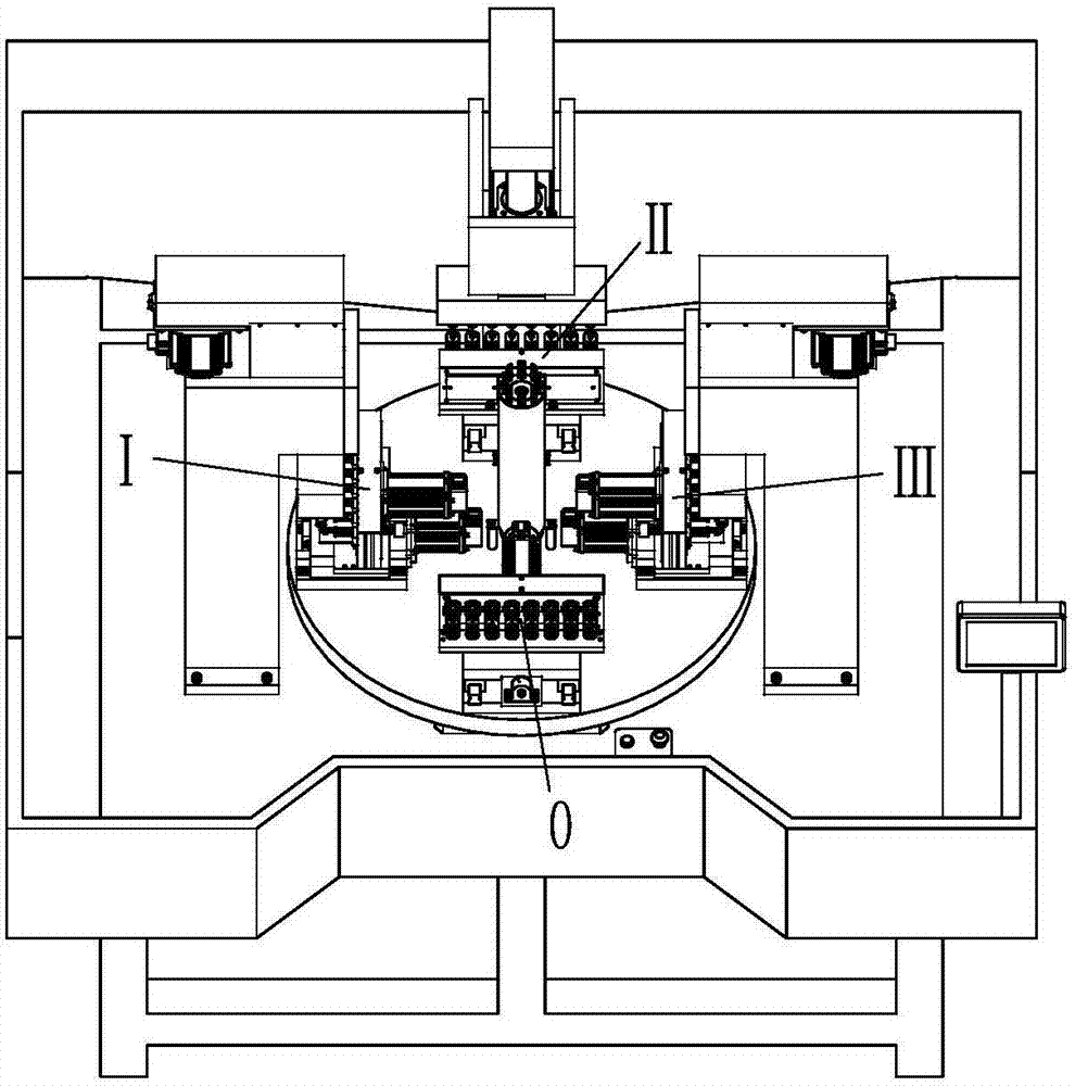 Rotating plate type indexing sliding table multi-station drilling and tapping machine