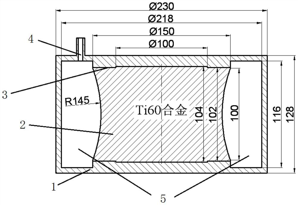 a preparation ti  <sub>2</sub> Alnb/ti60 double alloy disk method