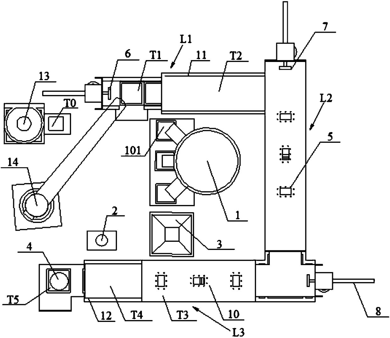 On-line intelligent detection device and method for particle size of sintering fuel