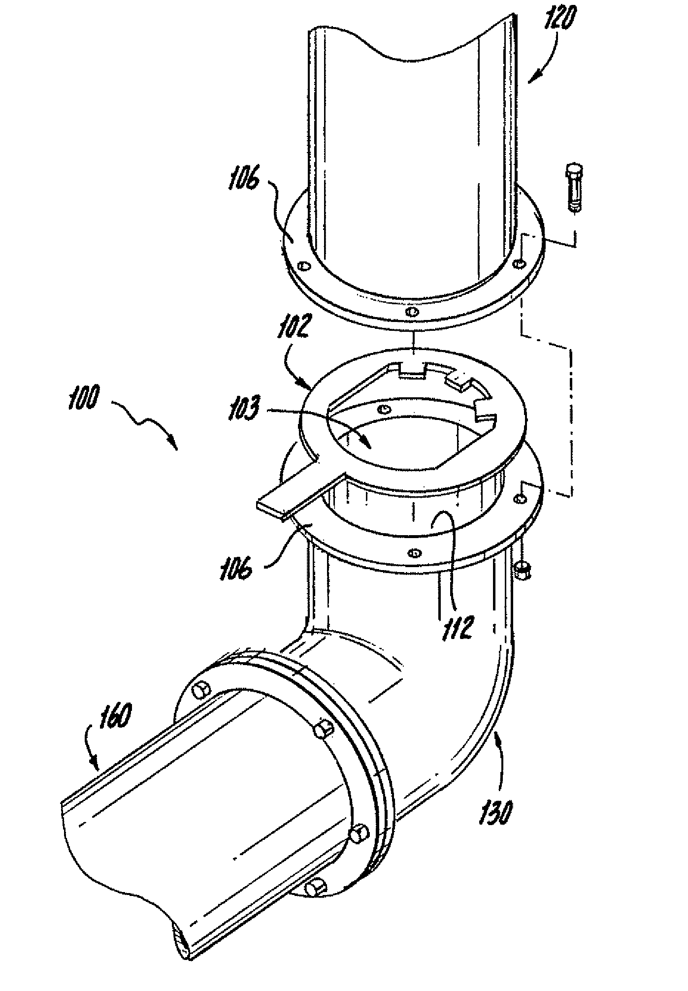 Anti-roping device for pulverized coal burners