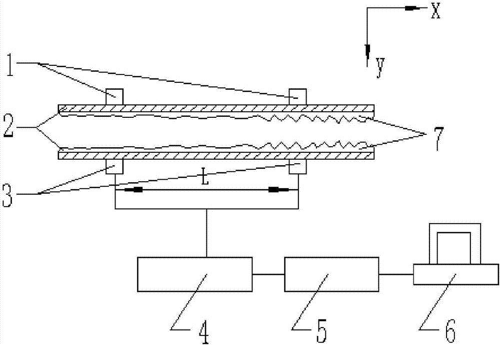 System for measuring wave frequency and wave speed of fluctuating liquid membrane in pipe