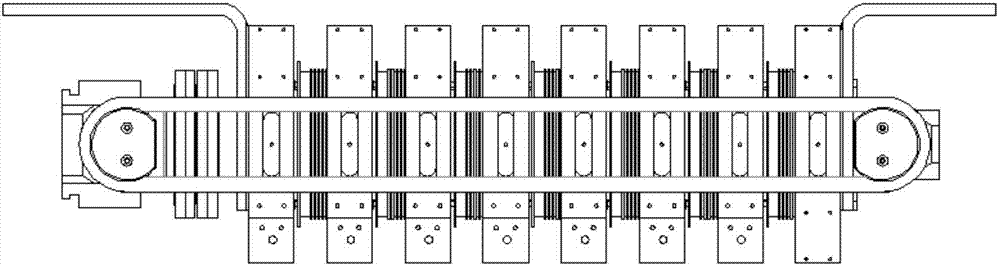 Crimping structure with series connection of thyristors of multiple stages