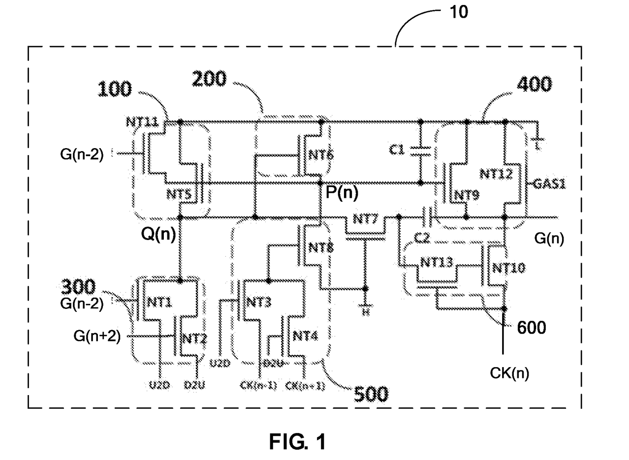 Goa drive circuit and embedded type touch display panel