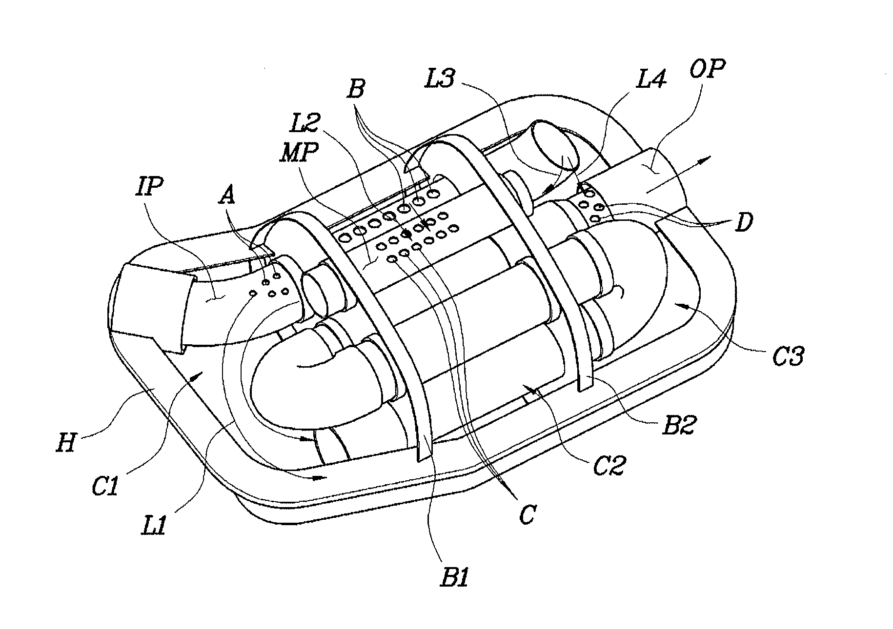 Muffler for vehicle