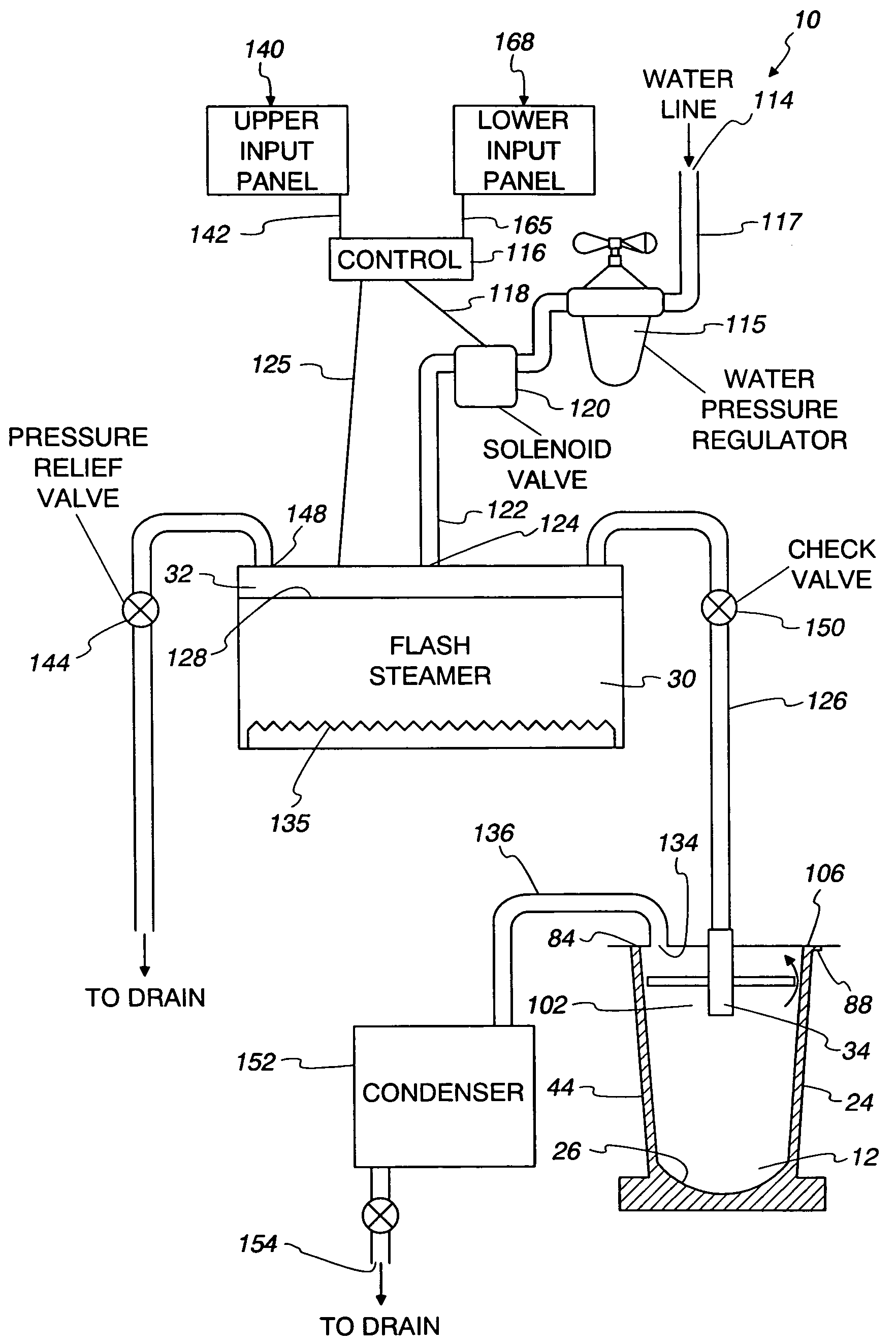 Steam injection cooking device and method