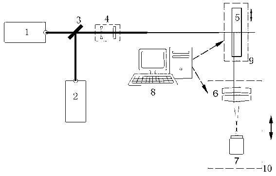 Online detection method and device for laser injury in optical component body