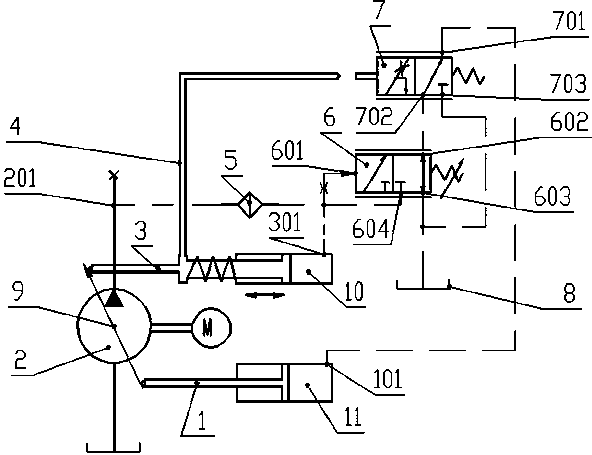 Constant-pressure control device and method for hydraulic pump