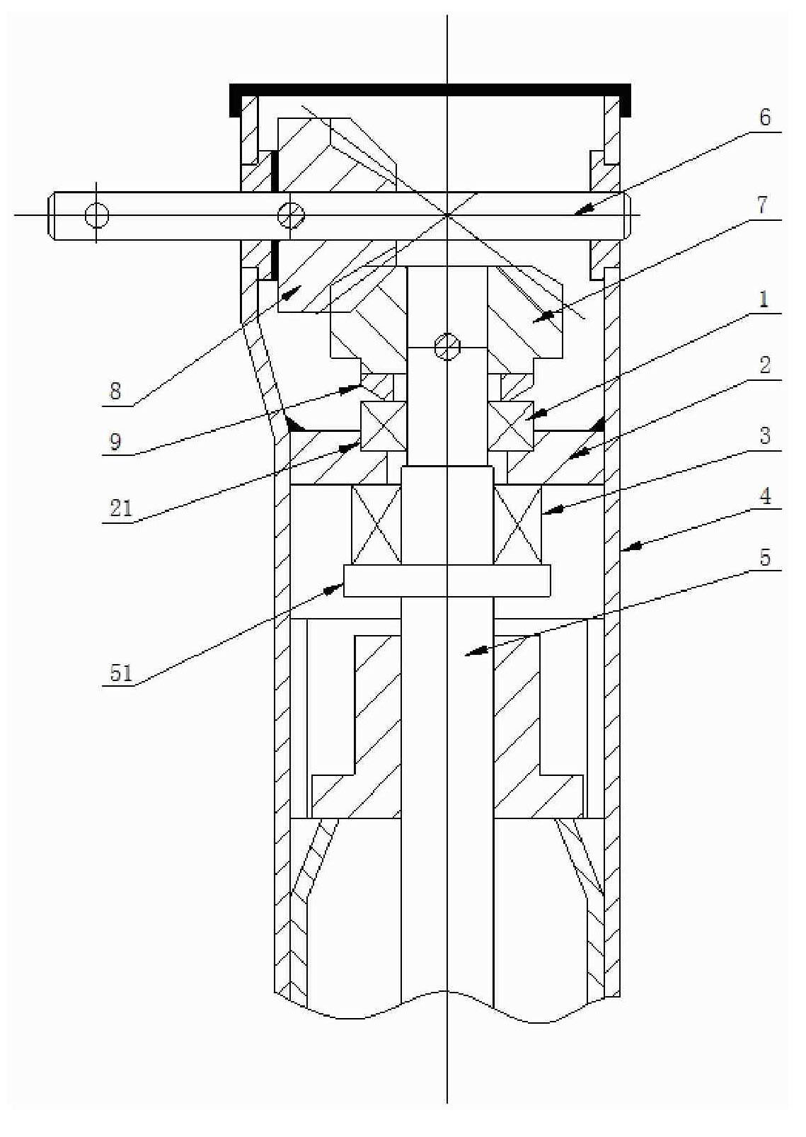 Screw rod positioning device of elevator