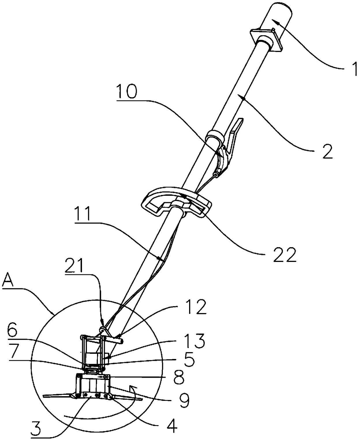 Electric hand-held banana disbudding device capable of real-time switching of cutting and drilling functions