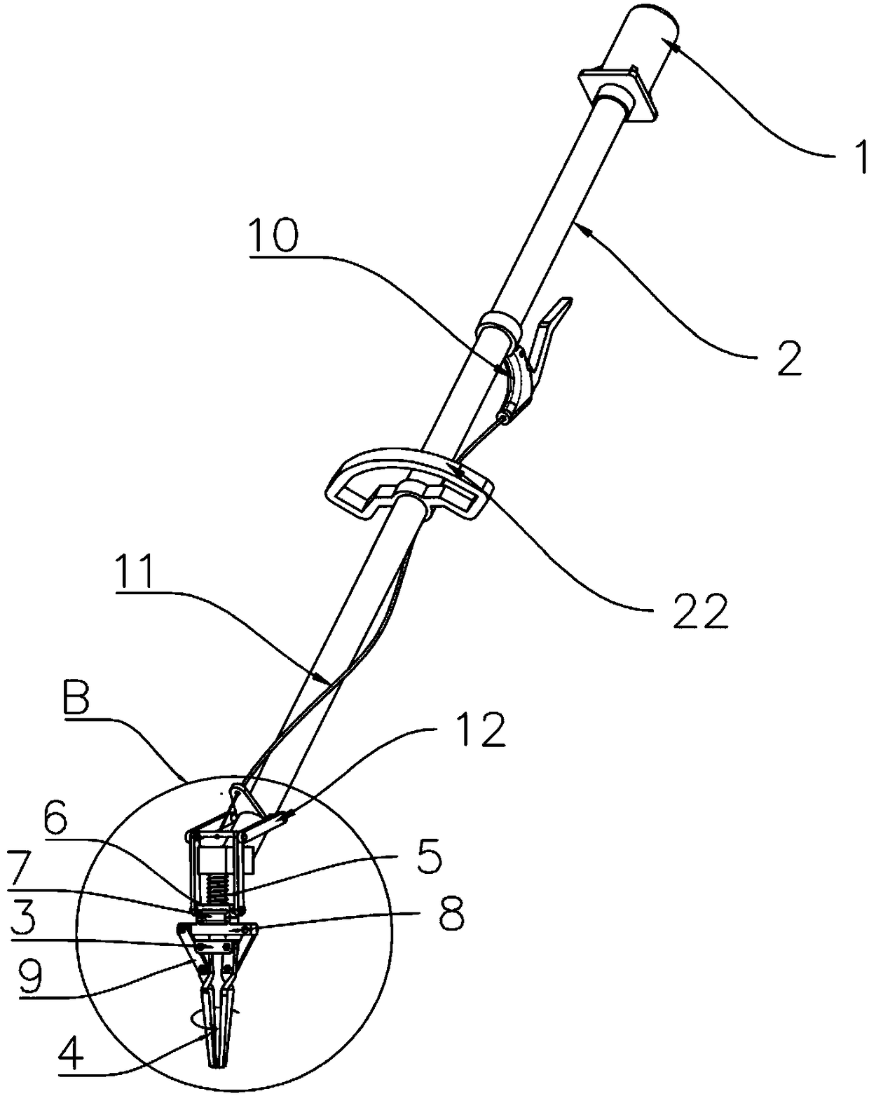 Electric hand-held banana disbudding device capable of real-time switching of cutting and drilling functions