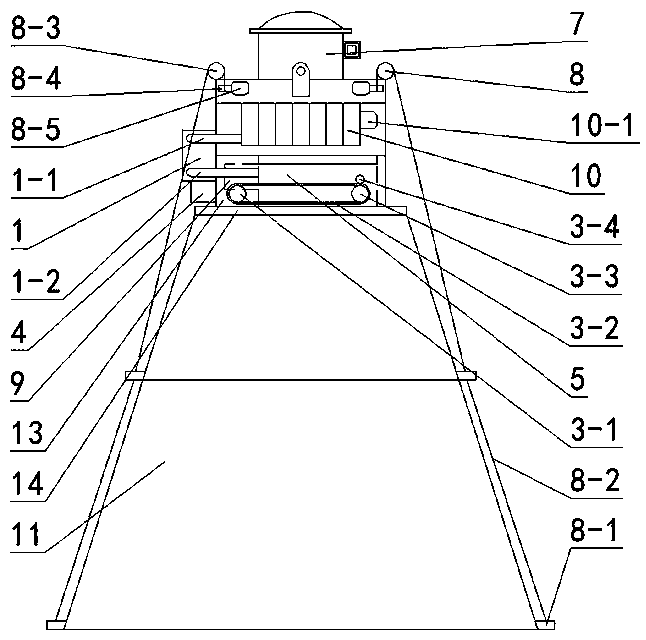 Scanning type efficient purifying and return air collecting device