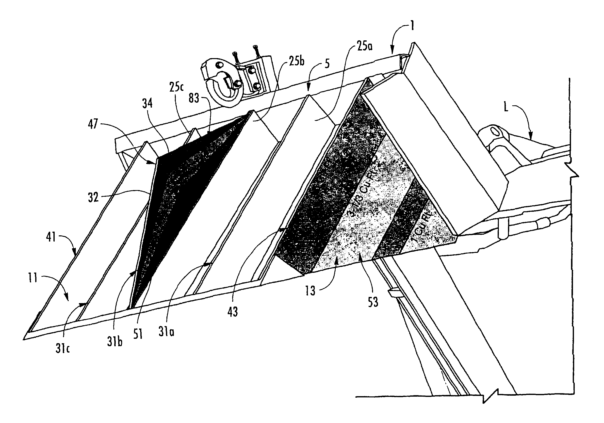 Hopper with measuring guide