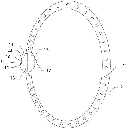 Transumbilical fetal movement abnormity alarm device