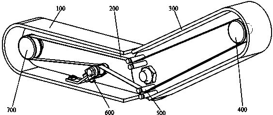 Capable-of-turning-angle type fastening transmission device of box-type parts