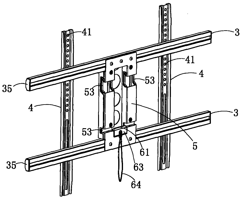 Flat-panel display hanging bracket capable of realizing fast and accurate alignment