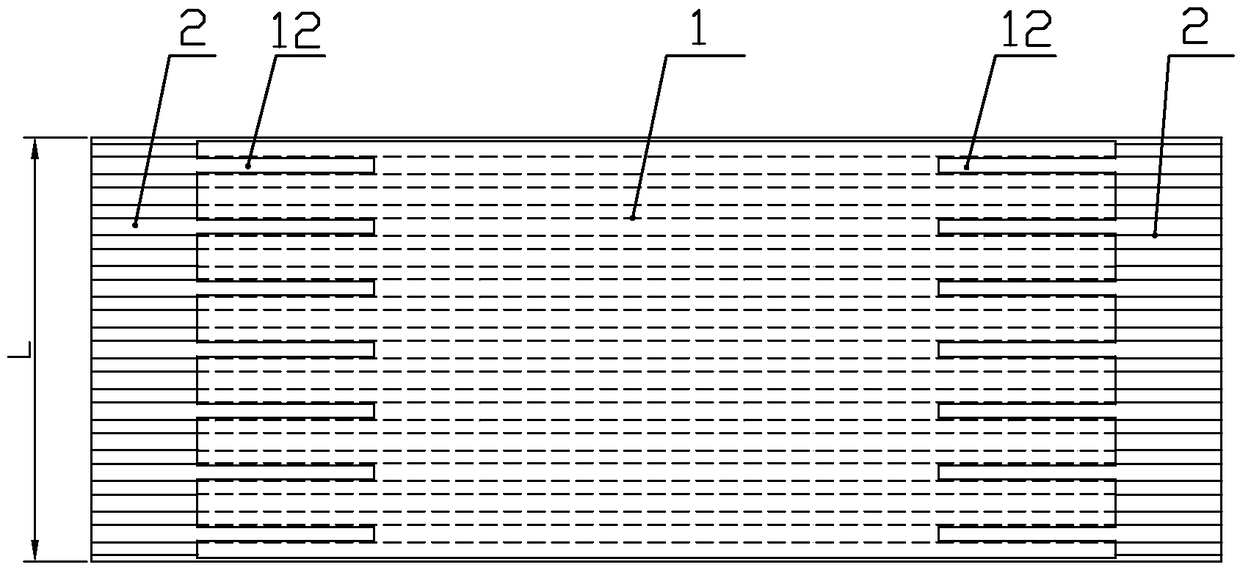 One-way prefabricated hollow slab with gradient cross section for composite slab of set block building