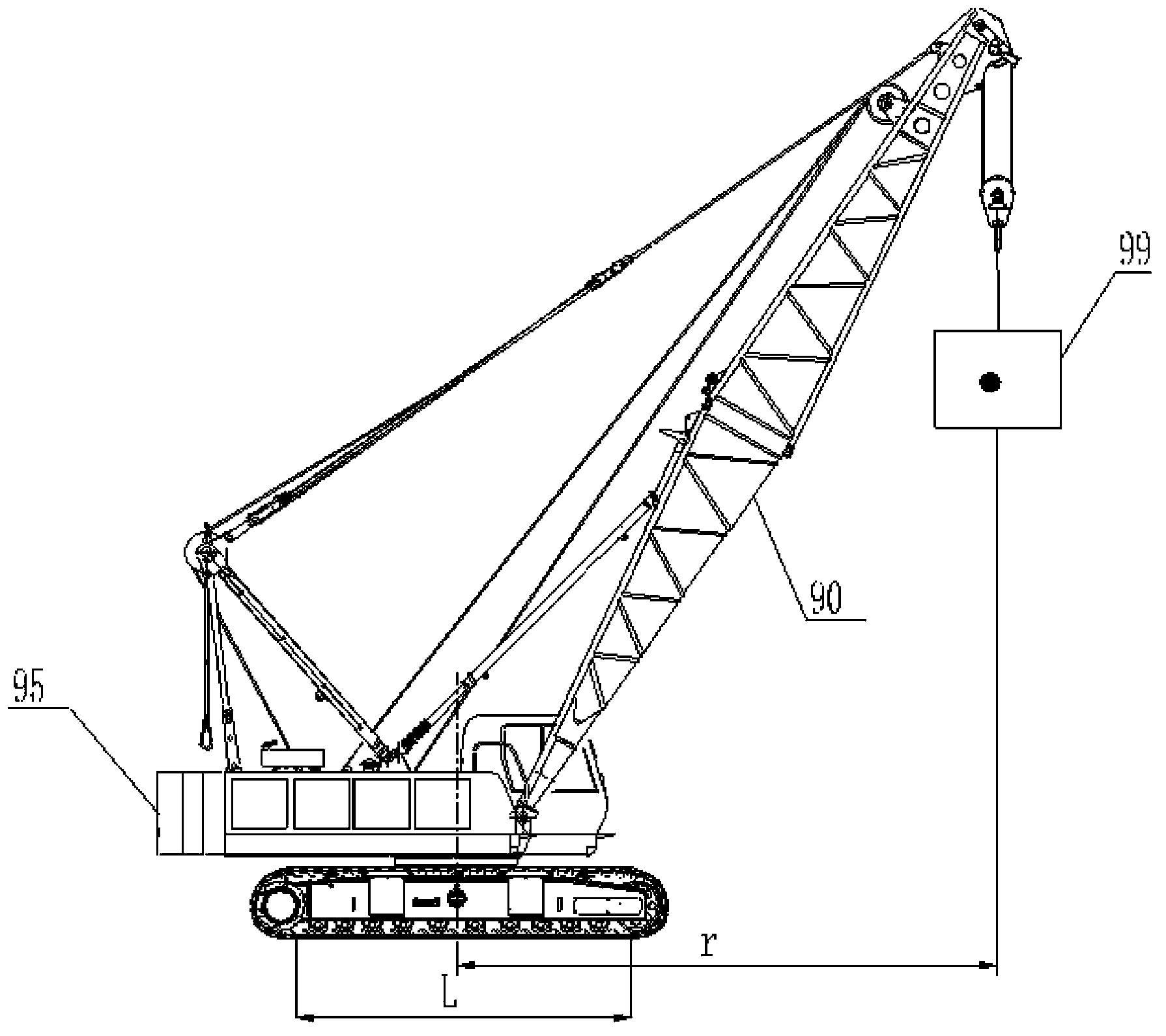 Apparatus for acquiring specific ground pressure of crawler belt of crane and crane