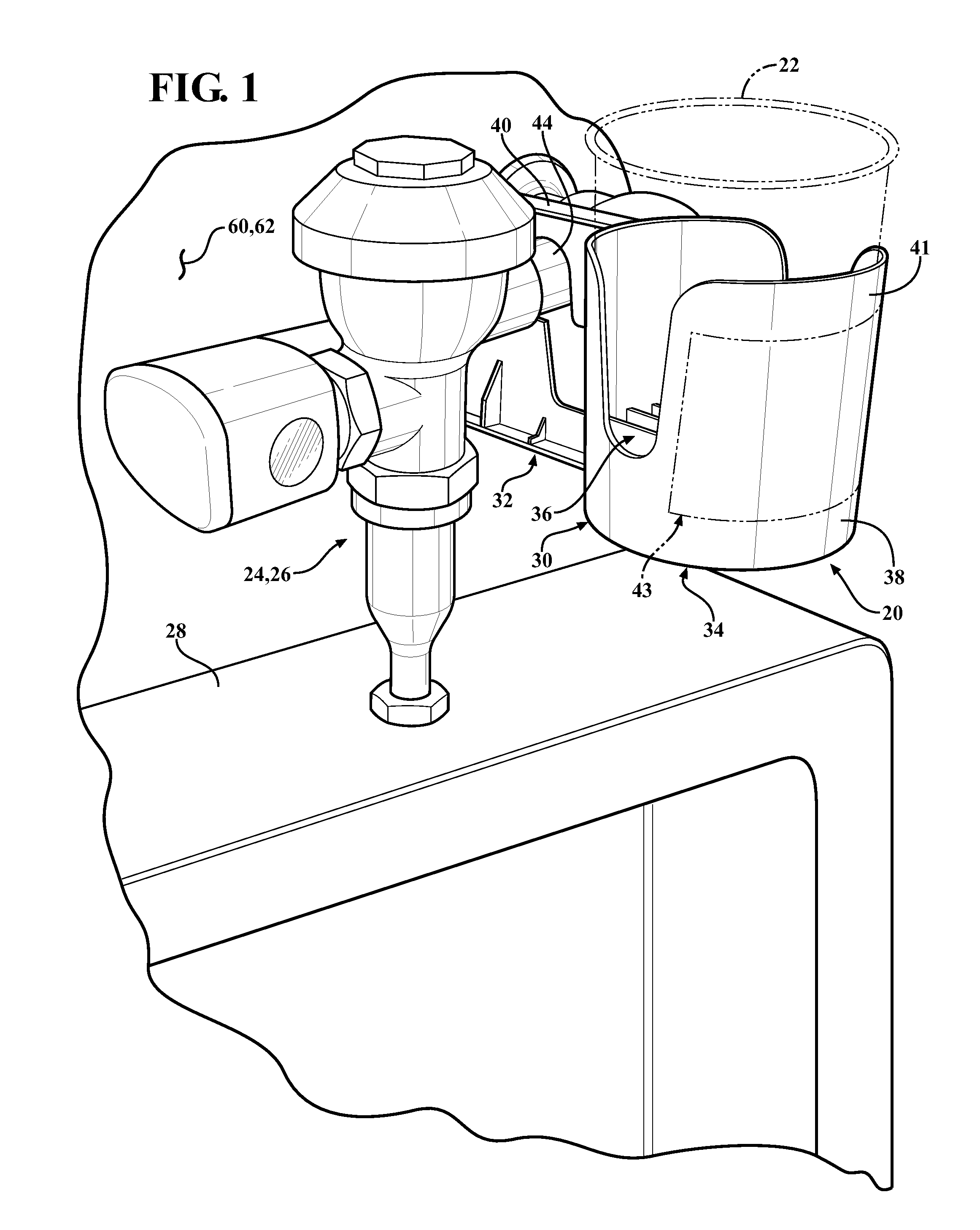 Beverage container receptacle and method of installing the same