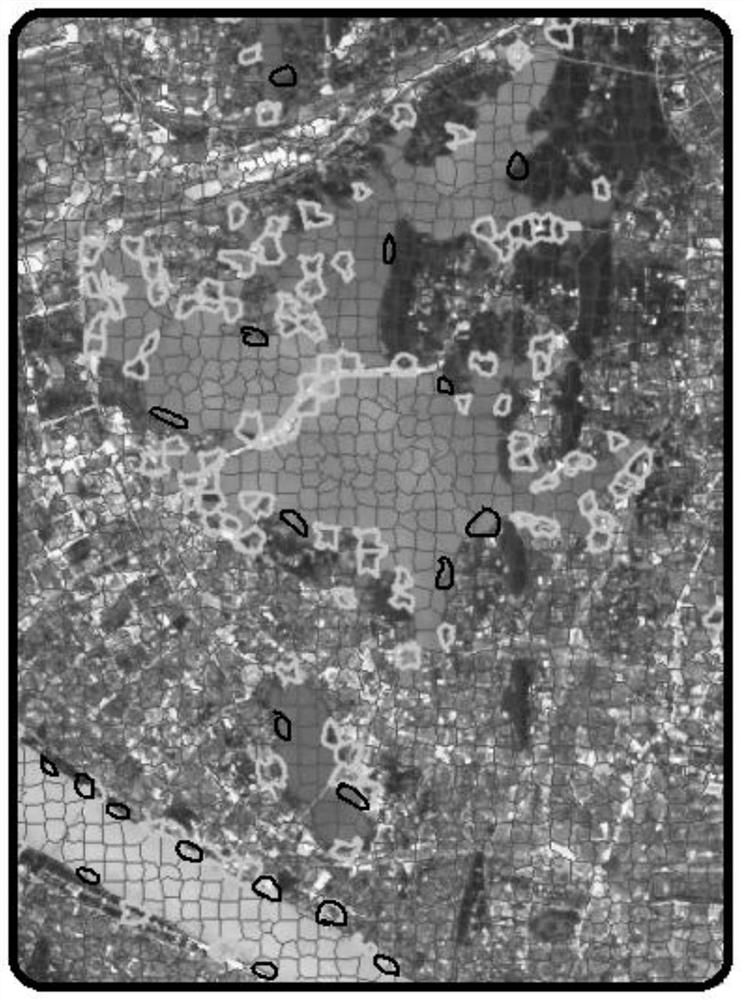 Remote sensing image water area segmentation and extraction method for super-pixel classification and recognition