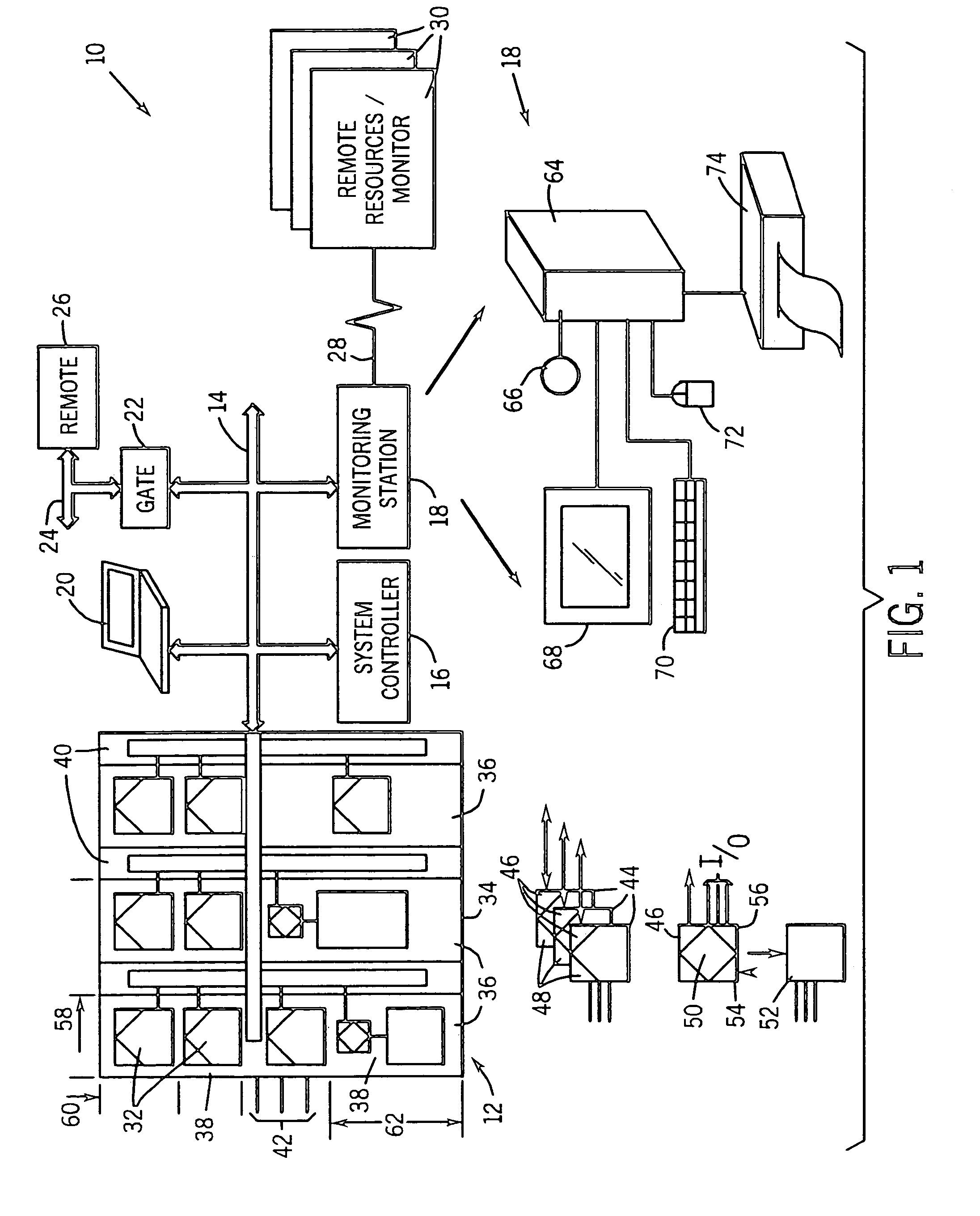 Networked control system with real time monitoring