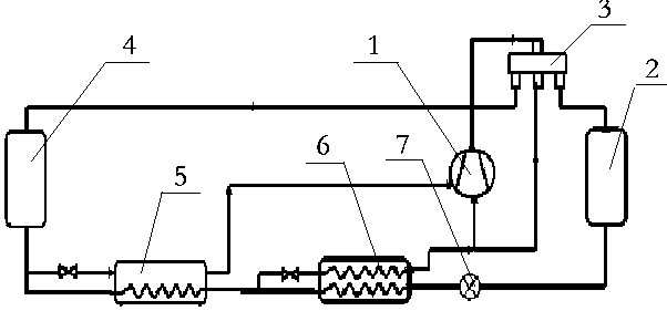 Low-temperature air-source heat pump system adopting two-stage air supply