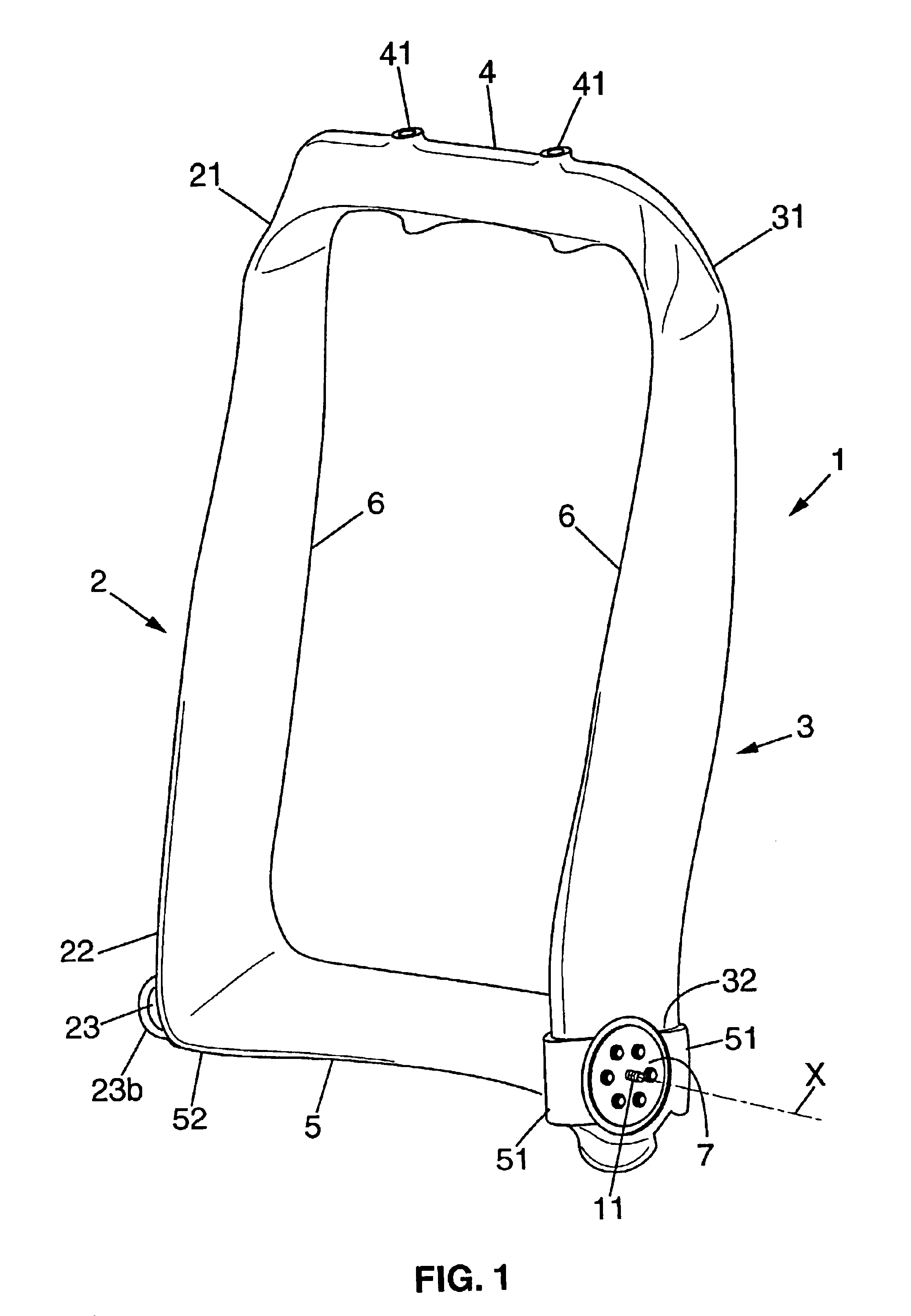 Structure for a vehicle seat element, and a method of making such a structure