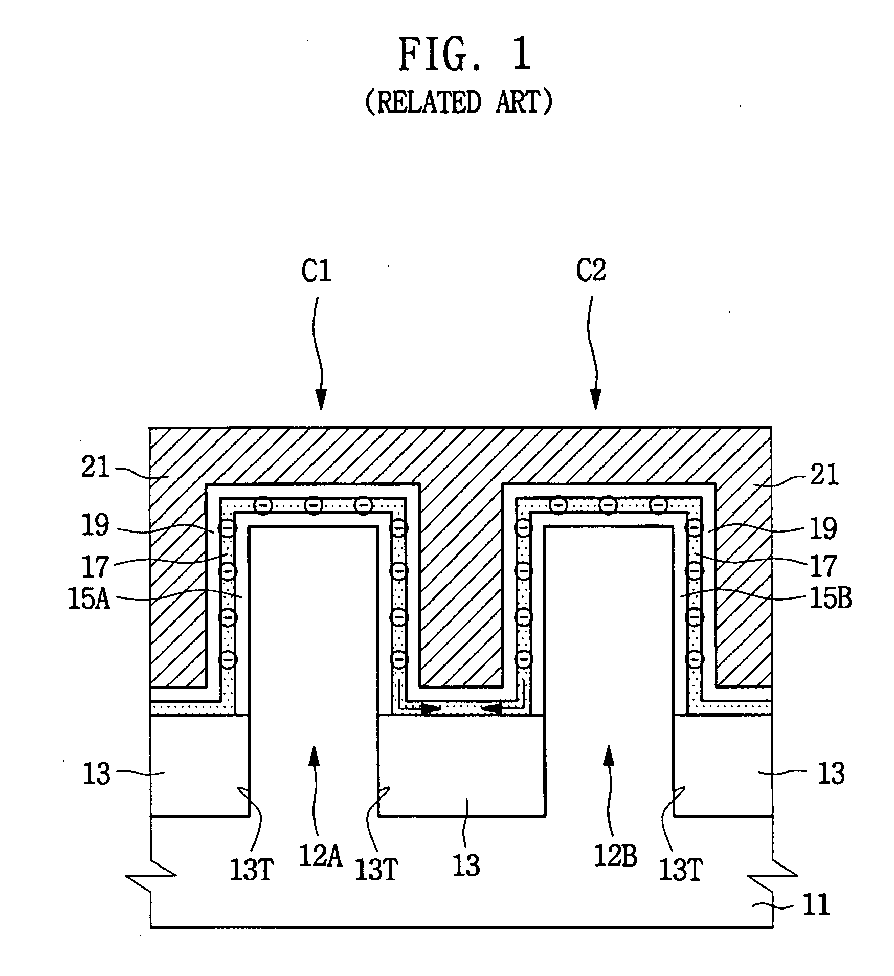 Non-volatile memory device having separate charge trap patterns and method of fabricating the same