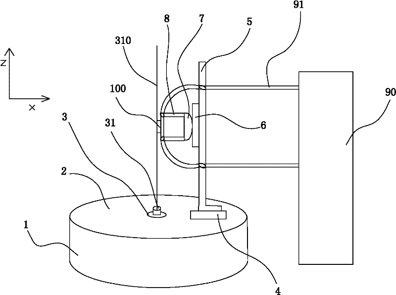 Device for measuring vertical divergence angle of high-power laser diode array