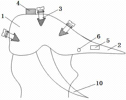 Brain and refreshing physiotherapy cap with positioning and stimulating of head acupoint area integrated