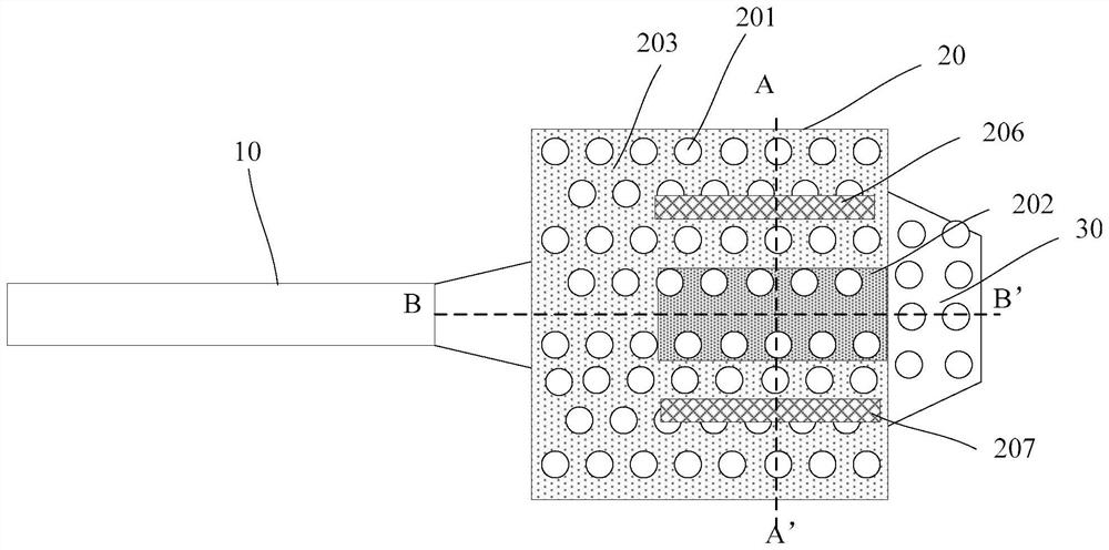 Waveguide type germanium photoelectric detector based on photonic crystals and preparation method