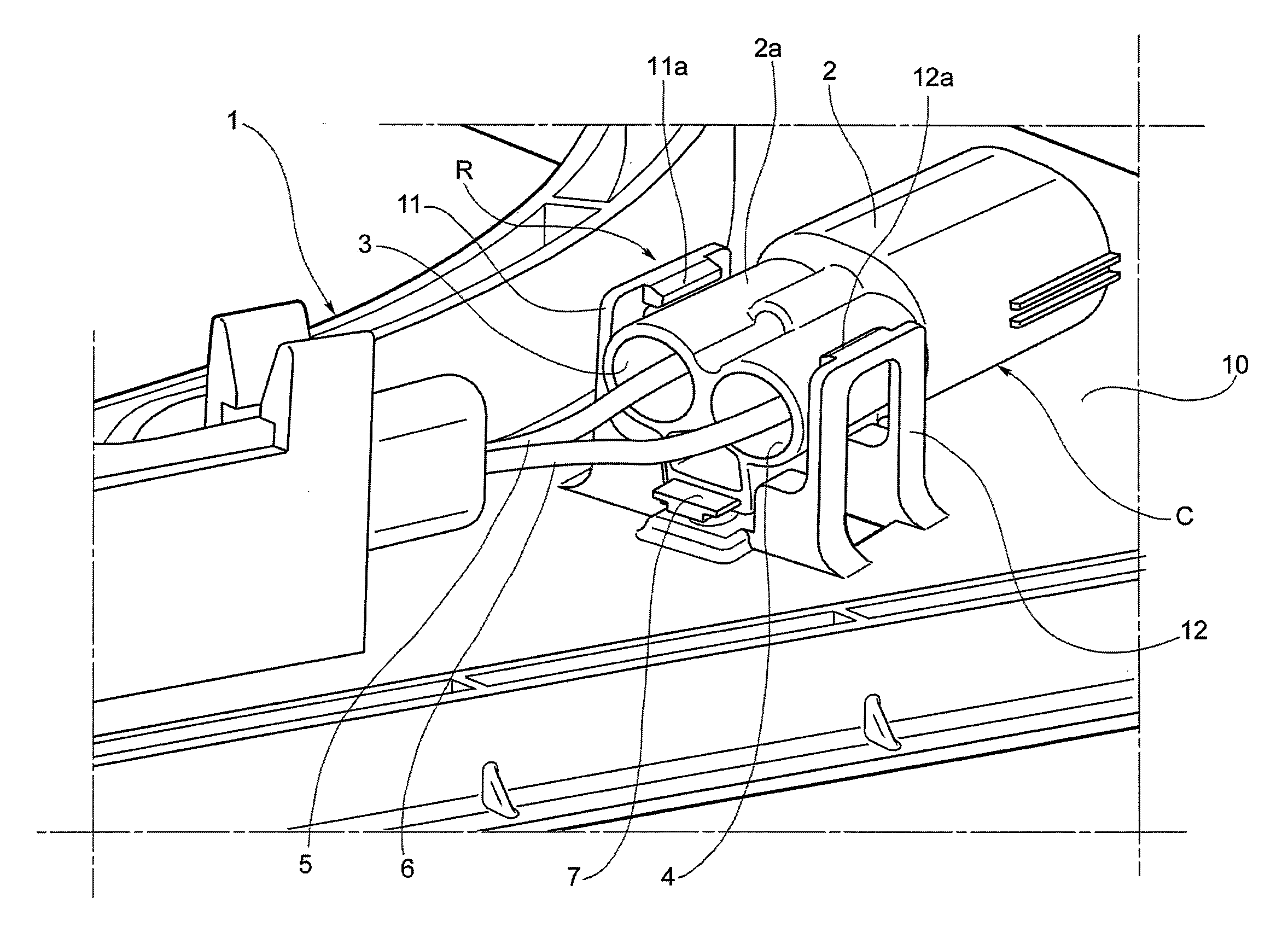 Electrical connector and retaining device