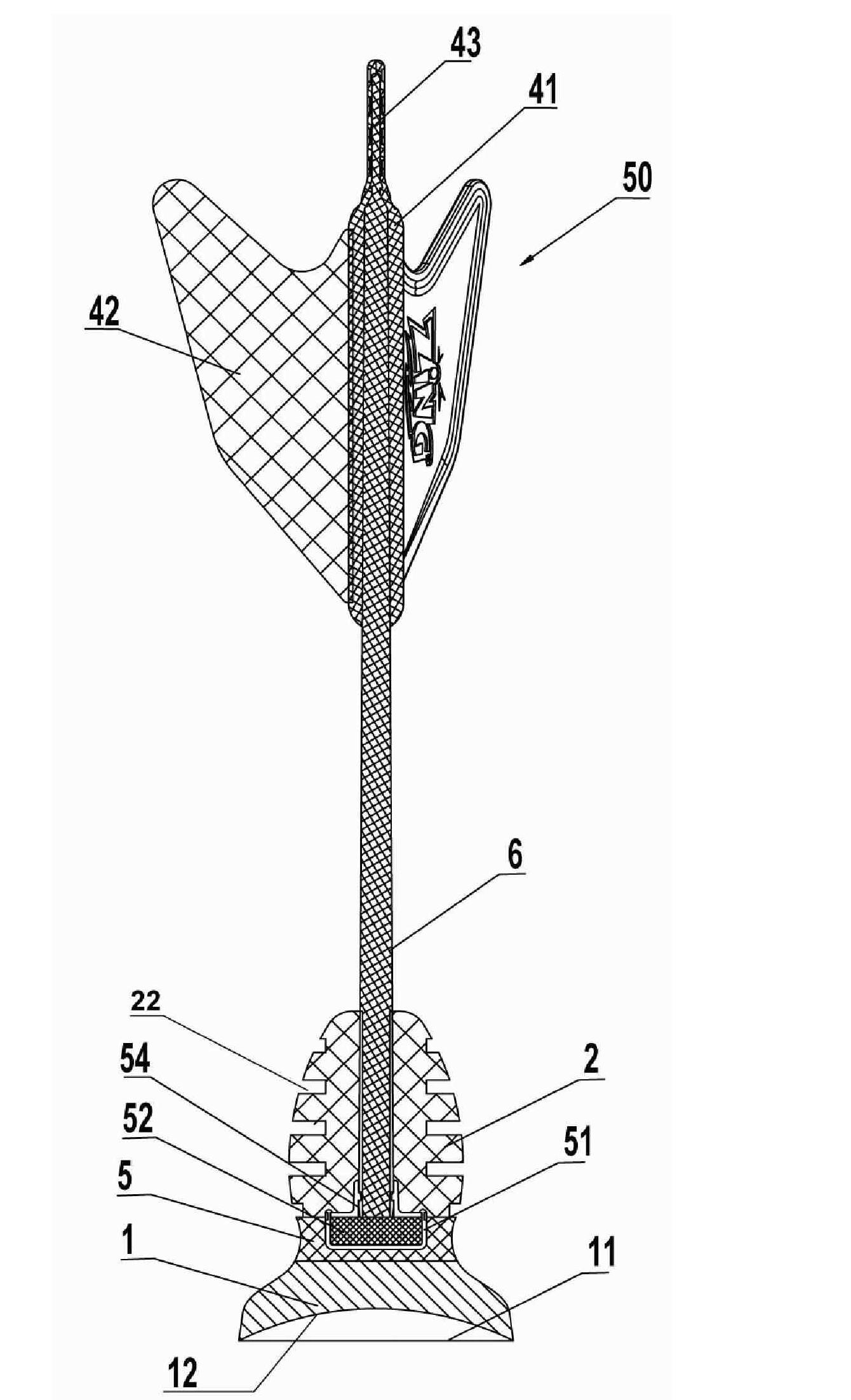 Chuck head of hand-throwing toy and chuck dart using same